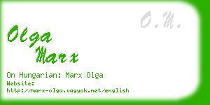 olga marx business card